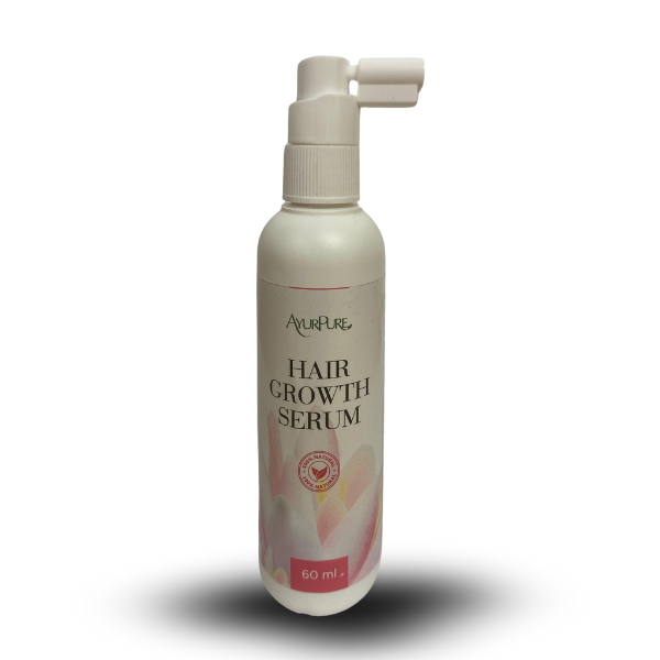 AyurPure hairgrowth serum pump bottle